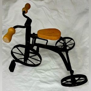 Handcrafted Vintage Miniature Cast Iron Tricycle/Home decor Toy/or display